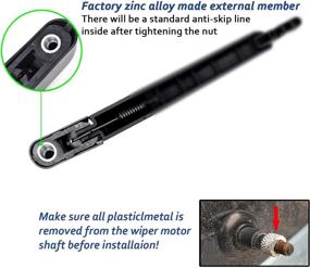 img 1 attached to 🚗 Expedition Lincoln Navigator 2009-2016 Rear Windshield Wiper Arm Blade Set - Factory OEM Style 9L1Z17526A Replacement