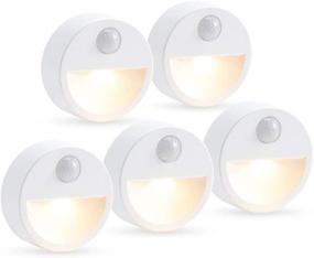 img 4 attached to Dream Master Stick-On Motion Sensor Night Light, Closet Light & Automatic Lamp for Bathroom, Bedroom, Hallway & Stairs - Energy Efficient, 5-Pack