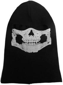 img 3 attached to 👻 Ghost Skull Balaclava Mask: Ideal for Halloween, Cosplay, Motorcycle, Cycling, Skiing, and More