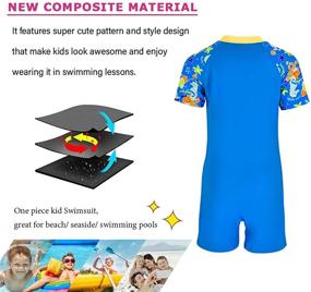 img 1 attached to 🩲 Top-rated Karrack Kid One Piece Rash Guard Swimsuit: UPF 50+ Sun Protection for Boys in Water Sports