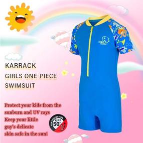 img 3 attached to 🩲 Top-rated Karrack Kid One Piece Rash Guard Swimsuit: UPF 50+ Sun Protection for Boys in Water Sports