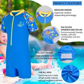 img 2 attached to 🩲 Top-rated Karrack Kid One Piece Rash Guard Swimsuit: UPF 50+ Sun Protection for Boys in Water Sports