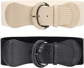 img 4 attached to JASGOOD Stretchy Elastic Buckle Women's Accessories for Enhanced Comfort and Style