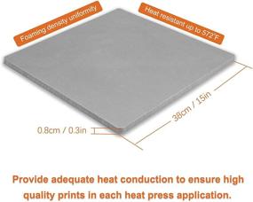img 3 attached to 🔥 Thickest Grey Silicone Heat Press Pad Mat (15x15) for Cricut Easypress Heat Transfer Machine - Effective Heat Transfer Solution
