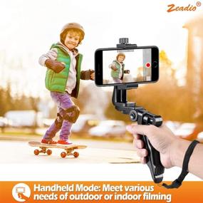 img 3 attached to 📷 Zeadio Mini Smartphone Tripod Grip Stabilizer with Phone Holder - Compatible with All iPhone and Android Smartphones for Desktop Tabletop Stand Tripod