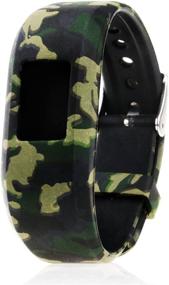 img 1 attached to 👦 RuenTech Replacement Bands for Garmin Vivofit jr.2 - Adjustable Wristbands with Watch-Style Clasp Strap (Army) - Compatible with Garmin Vivofit jr 2 and Vivofit jr - Perfect for Kids