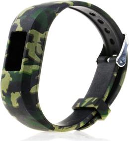 img 2 attached to 👦 RuenTech Replacement Bands for Garmin Vivofit jr.2 - Adjustable Wristbands with Watch-Style Clasp Strap (Army) - Compatible with Garmin Vivofit jr 2 and Vivofit jr - Perfect for Kids