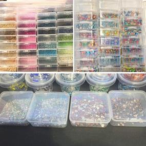 img 1 attached to 📦 24 Pack Small Clear Plastic Beads Storage Containers with Hinged Lid - Box for Small Item Storage, Crafts, Jewelry, Hardware, Earplugs, Pills (2.12 x 2.12 x 0.79 Inches)