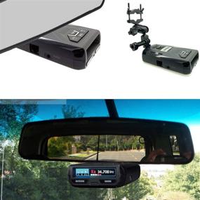 img 1 attached to 🔍 LycoGear Rearview Mirror Stem Mount: Compatible with Uniden R1 R2 R3 R4 DF1 DFR2 DFR3 DFR4 DFR5 DFR6 DFR7 DFR8 DFR9 Radar Detectors