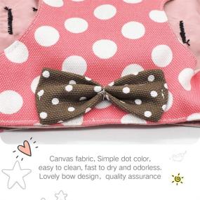 img 1 attached to 🐱 CROWNY Cat Harness and Leash Set: Escape Proof Vest Harness for Easy Walking and Running with Stylish Bowknot Polka Dot Design