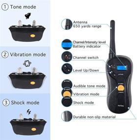 img 2 attached to PetSpy P620B: Waterproof Dual Dog Training Shock Collar with Vibration, Electric Shock, Beep - Remote Trainer for 2 Dogs, 10-140 lbs