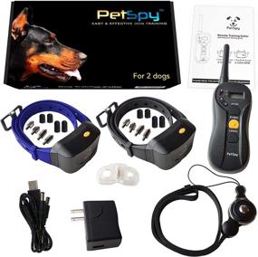 img 1 attached to PetSpy P620B: Waterproof Dual Dog Training Shock Collar with Vibration, Electric Shock, Beep - Remote Trainer for 2 Dogs, 10-140 lbs