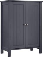 🚽 stylish gray bathroom floor cabinet with adjustable shelf - vasagle ubcb60gy logo