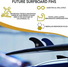 img 1 attached to Enhanced Surfboard Fins by South Bay Board Co. - Thruster Sets with 3 Fins & Quad Sets with 4 Fins - Inclusive of Fin Key & Extra Fin Screw - Versatile Bamboo Fiberglass & Plastic Fin Alternatives