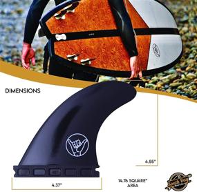 img 2 attached to Enhanced Surfboard Fins by South Bay Board Co. - Thruster Sets with 3 Fins & Quad Sets with 4 Fins - Inclusive of Fin Key & Extra Fin Screw - Versatile Bamboo Fiberglass & Plastic Fin Alternatives