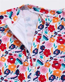 img 1 attached to 👶 Adorable Baby Girls' UPF 50+ Sun Protection Full Zip Swimsuit — Ultimate Sunsuit for Complete Safety!