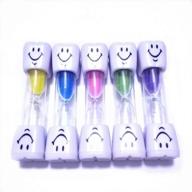 🌈 colorful set of 5 pcs smiley sand timers for brushing children's teeth in 2 minutes (5 color options) logo