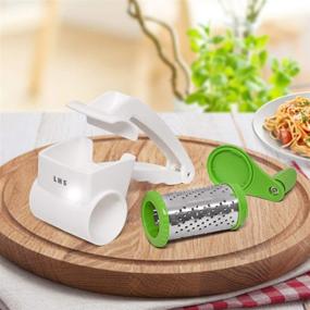 img 2 attached to 🧀 Efficient Rotary Cheese Grater LHS Zester - White with Convenient Handle