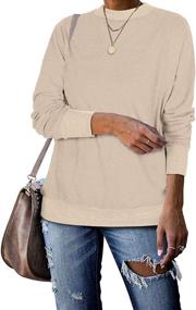 img 3 attached to 👚 Jescakoo Women's Oversized Tunic Sweatshirts - Crewneck Long Sleeve Tops