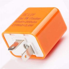 img 4 attached to BLARYETI 2-Pin Flasher Relay For Turn Signal Fix Car And Motorcycle Turn Signal Hyper Flash 12V Speed Adjustable Flasher Relay（Orange）