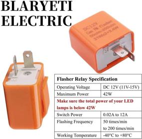 img 1 attached to BLARYETI 2-Pin Flasher Relay For Turn Signal Fix Car And Motorcycle Turn Signal Hyper Flash 12V Speed Adjustable Flasher Relay（Orange）