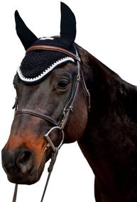 img 1 attached to Fly Bonnet for Horses with Silver Rope &amp; Crystals by Equine Couture