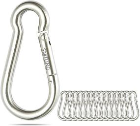 img 4 attached to SMTUNG Stainless Steel Spring Snap Hook Carabiner 🏕️ - Versatile Tool for Camping, Fishing, Hiking, and Traveling