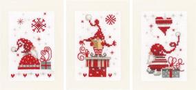 img 4 attached to Vervaco Christmas Gnomes Counted Cross Stitch