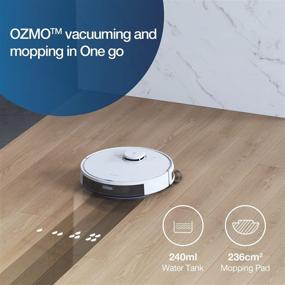 img 2 attached to 🤖 ECOVACS Deebot OZMO N7 Robot Vacuum and Mop Cleaner: Laser Navigation, Lidar-Assisted Object Avoidance - 2300Pa Suction. Multi-Floor Mapping, Selective Room Cleaning, No-go Zones, and No-mop Zones (White)