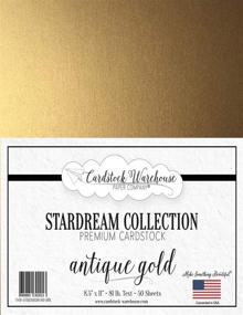 img 2 attached to 💫 Premium Antique Gold Stardream Metallic Text Paper - Lightweight & Multi-use - 8.5x11 - 81lb/120gsm - 50 Sheets