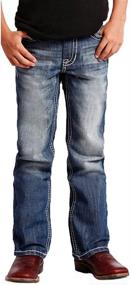 img 4 attached to Rock Roll Denim Medium Western Boys' Clothing - Jeans