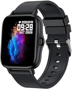 img 4 attached to ⌚ IP67 Waterproof Smartwatch for Women Men with Call Function, Fitness Activity Tracker, Heart Rate Blood Pressure Sleep Step Monitor, Information Reminder - Compatible with Android and iOS Phones (Black)