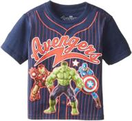 👕 navy marvel boys avenger t shirt: cool boys' clothing with superhero style! logo