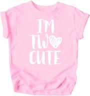 🍎 olive loves apple im two cute: adorable 2nd birthday shirt for toddler girls! logo