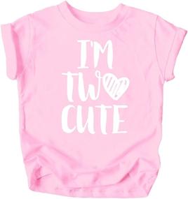 img 2 attached to 🍎 Olive Loves Apple Im Two Cute: Adorable 2nd Birthday Shirt for Toddler Girls!