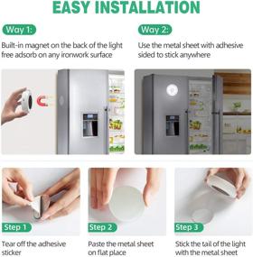 img 1 attached to 6-Pack LED Closet Lights with Motion Sensor & Remote Control - USB Rechargeable Dimmer Step Lights for Under Cabinet, Kitchen, Hallway, Stairs - Night Safe Lighting