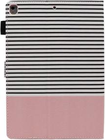 img 2 attached to 2021 iPad 9th Generation Case, iPad 10.2 inch Case 📱 for Kids Girls - Alugs Multi-Angle Viewing Folio Case, Stripe Design