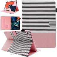 2021 ipad 9th generation case, ipad 10.2 inch case 📱 for kids girls - alugs multi-angle viewing folio case, stripe design logo