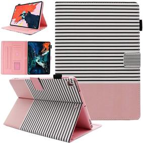 img 4 attached to 2021 iPad 9th Generation Case, iPad 10.2 inch Case 📱 for Kids Girls - Alugs Multi-Angle Viewing Folio Case, Stripe Design