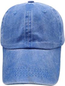 img 3 attached to Stylish Vintage Distressed Till Dad Hat: Waldeal Boys' Adjustable Baseball Cap for Toddlers and Kids