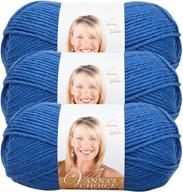 🧶 lion brand vanna's choice yarn 3-pack - colonial blue (860-109) - improved for seo logo