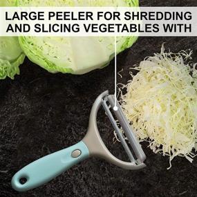 img 1 attached to Bahoki Essentials 3 Piece Peeler Set: Stainless Steel Trio Vegetable and Fruit Peeler Kit for Efficient Kitchen Tasks