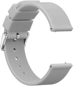 img 3 attached to Sandein Watch Bands - Silicone Quick Release Soft Rubber Replacement Watch Strap - Compatible With 18Mm