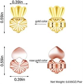 img 3 attached to 👂 Хоэдия: средство для поднятия сережек - гипоаллергенные магические задники для надежной и регулируемой фиксации сережек (6 пар)