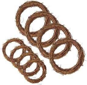 img 2 attached to 🍇 8 PCS Natural Grapevine Wreath Rings, Rattan Vine Branch Hoop for DIY Christmas Wreath Easter Craft Holiday Party Decors (2 Sizes: 4-inch &amp; 6-inch)