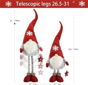 img 3 attached to 🎅 Christmas Large Gnome 2021: Adjustable Leg Swedish Santa Plush Doll for Holiday Home Decorations