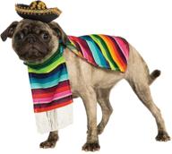 🎉 stylish and colorful mexican serape pet costume, large - rubie's delivers! логотип