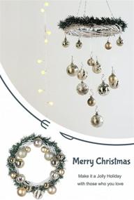 img 1 attached to 🎄 Poshlr Christmas Ball Decorations Set of 145 Pcs with Tree Topper: Perfect Holiday Gifts for Family and Friends - Champagne