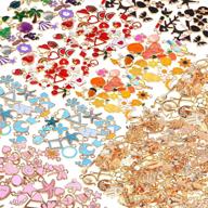 wholesale bulk assorted gold-plated enamel charms - 300pcs for jewelry 📿 making, gikasa earring charms for diy necklace bracelet crafting and jewelry making logo