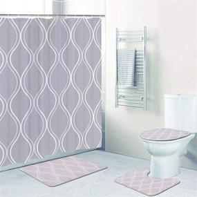 img 3 attached to Geometric Patterned Non Slip Waterproof Bathroom